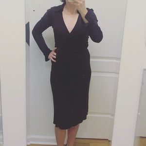 Diane Von Furstenberg Black Wrap Dress
